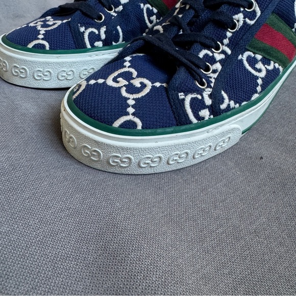 SOLD - GUCCI Tennis 1977 Tweed Trainers 43 - Picture 5 of 6